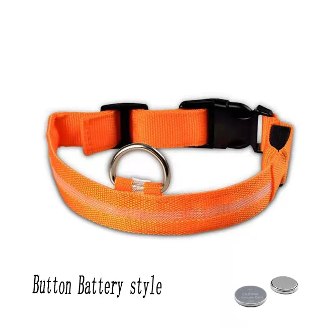 Collar LED Recargable por USB para Perros - Luminoso e Intermitente, Ideal para Paseos Nocturnos