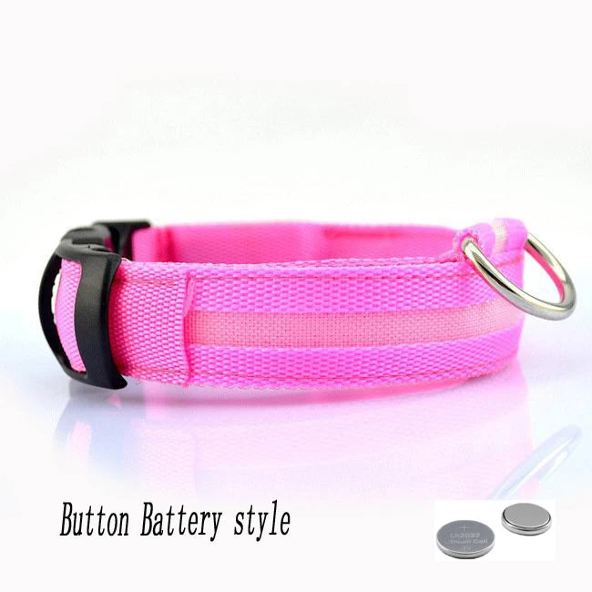 Collar LED Recargable por USB para Perros - Luminoso e Intermitente, Ideal para Paseos Nocturnos