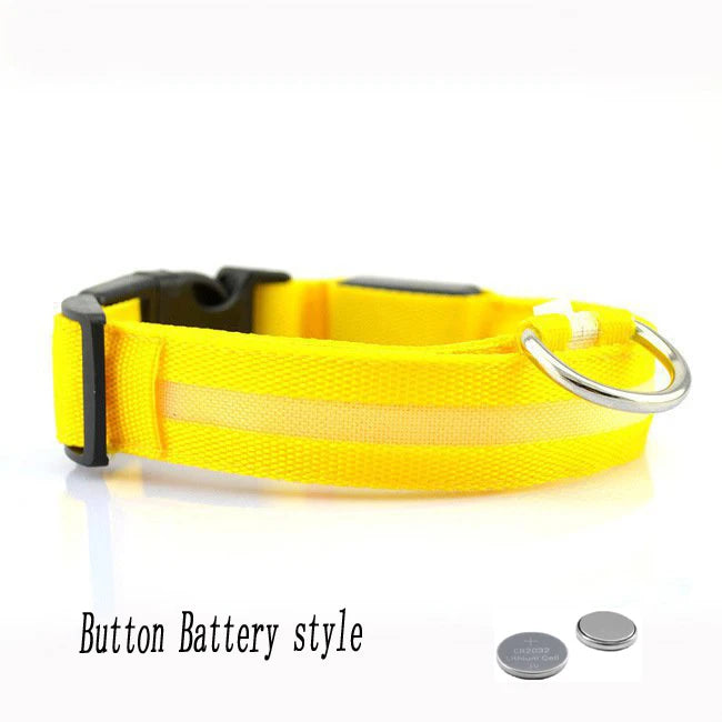Collar LED Recargable por USB para Perros - Luminoso e Intermitente, Ideal para Paseos Nocturnos