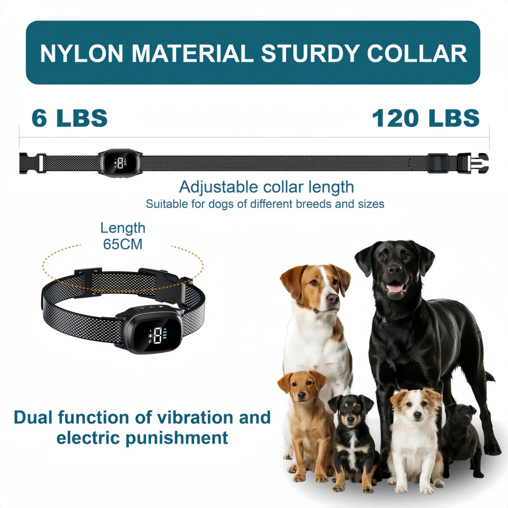 Pet Dog Anti Barking Device Waterproof Ultrasonic Stop Barking Vibration Anti Bark Collar Dogs Training Collar For All Dogs