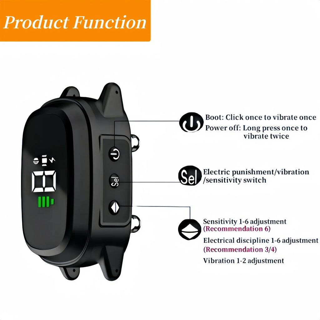 Pet Dog Anti Barking Device Waterproof Ultrasonic Stop Barking Vibration Anti Bark Collar Dogs Training Collar For All Dogs